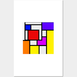 mondrian inspired design Posters and Art